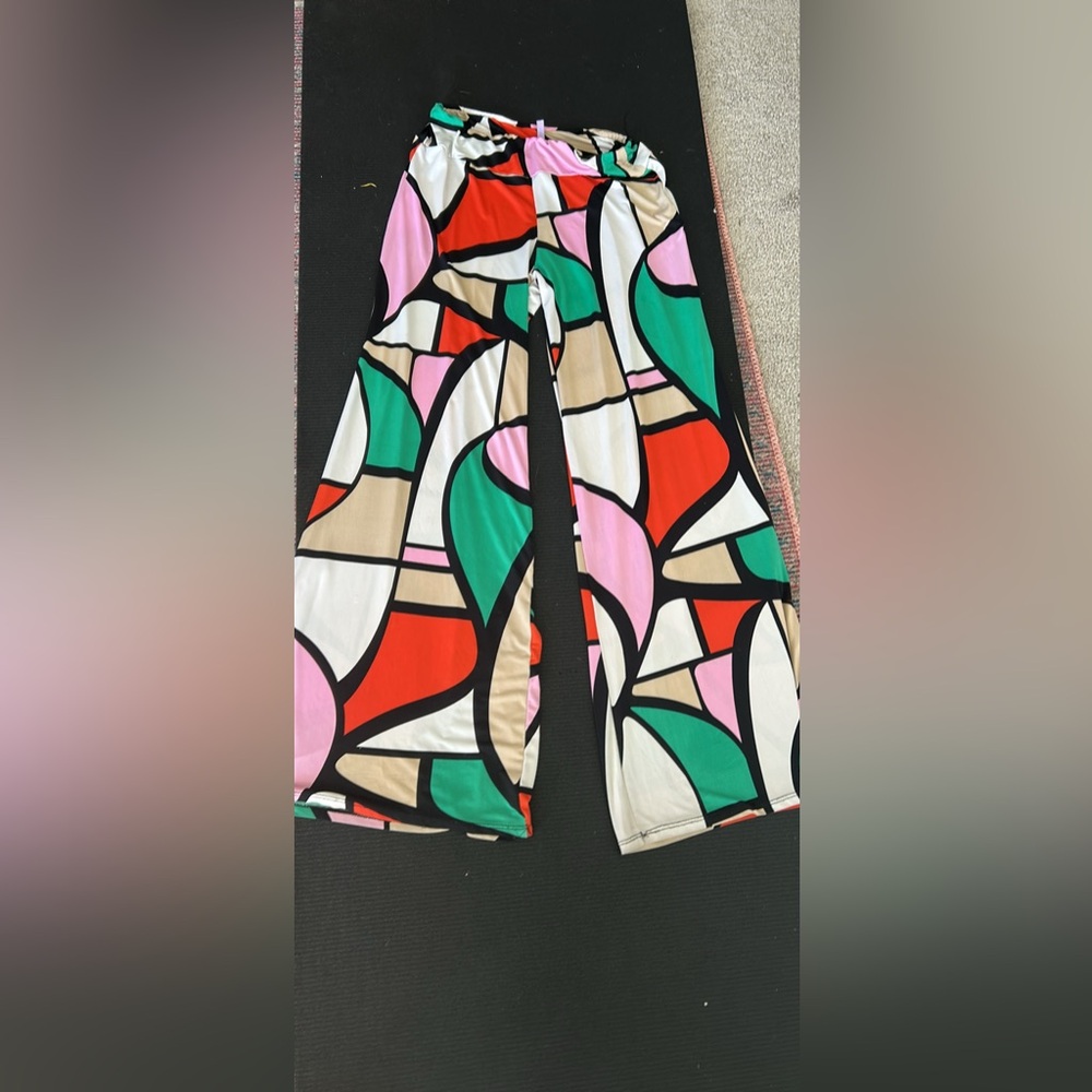 Vintage Purple Rain Multicolor Wide Leg Pants